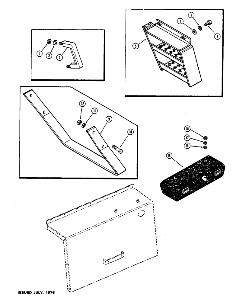 Схема запчастей Case IH 1570 - (264) - HANDLE (09) - CHASSIS/ATTACHMENTS