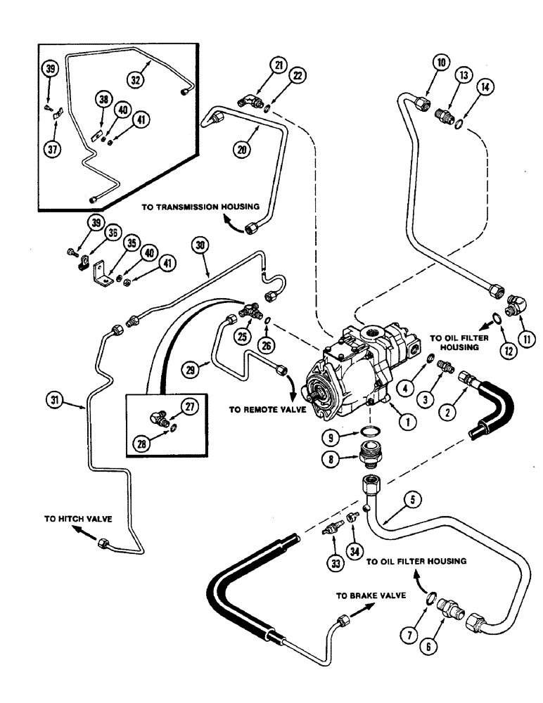 Схема запчастей Case IH 2290 - (8-370) - HYDRAULICS, HYDRAULIC PUMP CIRCUIT (08) - HYDRAULICS