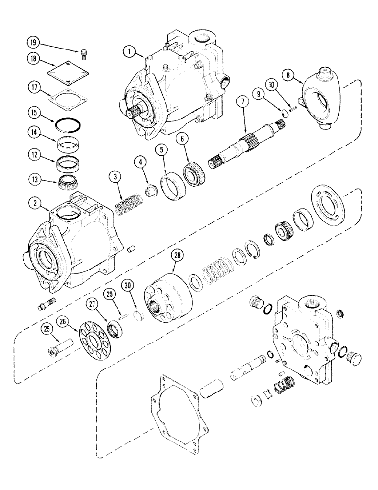 Схема запчастей Case IH 2394 - (8-014) - GEAR AND PISTON PUMP ASSEMBLY (08) - HYDRAULICS