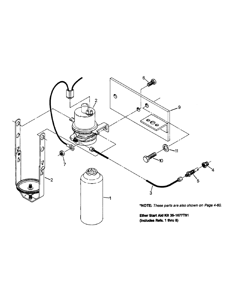 Схема запчастей Case IH 9110 - (04-58) - ETHER START AID (04) - Drive Train