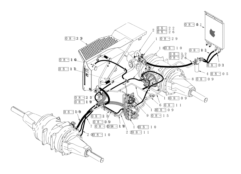 Схема запчастей Case IH STEIGER 435 - (01A-07) - HYDRAULICS - AXLE LUBRICATION & COOLING CIRCUIT, 500 SERIES AXLE, WHEEL TRACTOR, STEIGER 385 / 435 HD (00) - PICTORIAL INDEX