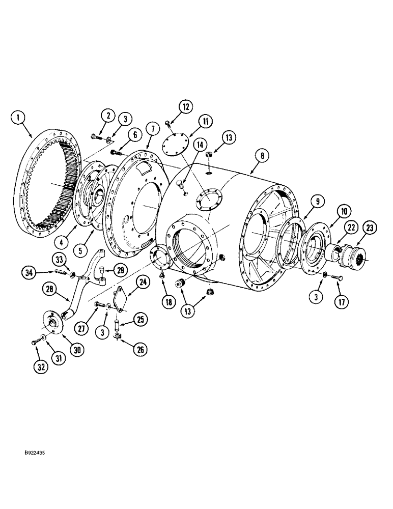 Схема запчастей Case IH 9310 - (6-078) - AXLE ASSEMBLY, DIFFERENTIAL HOUSING, K693 BAR AXLE (06) - POWER TRAIN