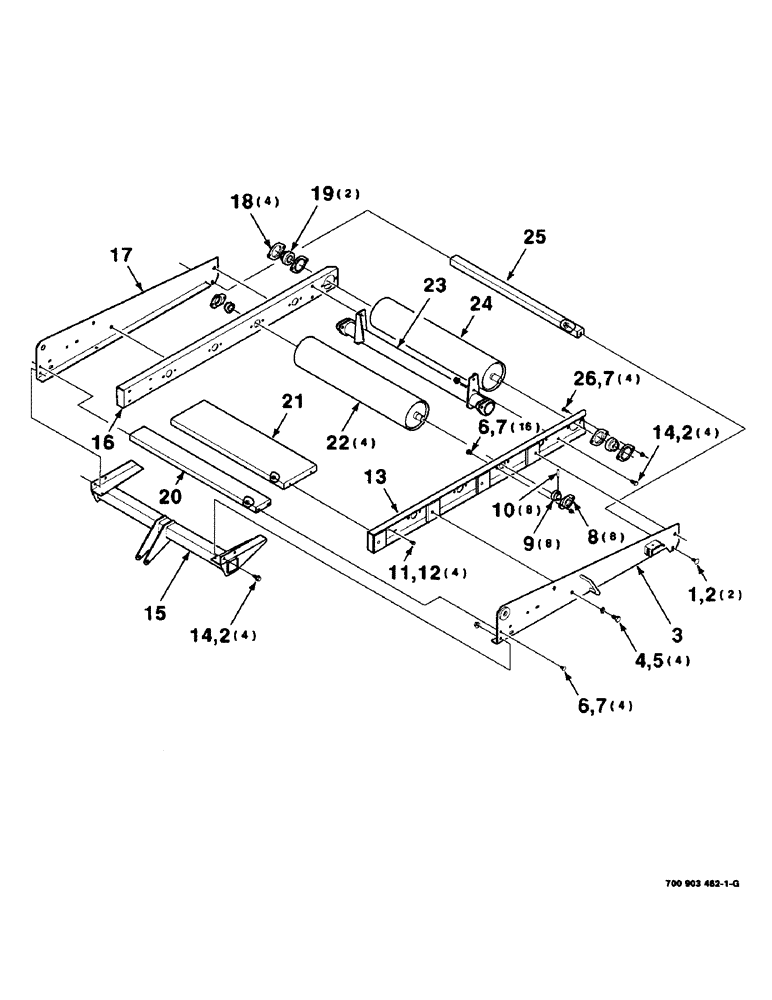 Схема запчастей Case IH 8575 - (9-12) - BALE ROLLER CHUTE KIT, HK40831 BALE ROLLER CHUTE KIT COMPLETE, INCLUDES PAGES 9-12 THRU 9-15 Decals & Attachments