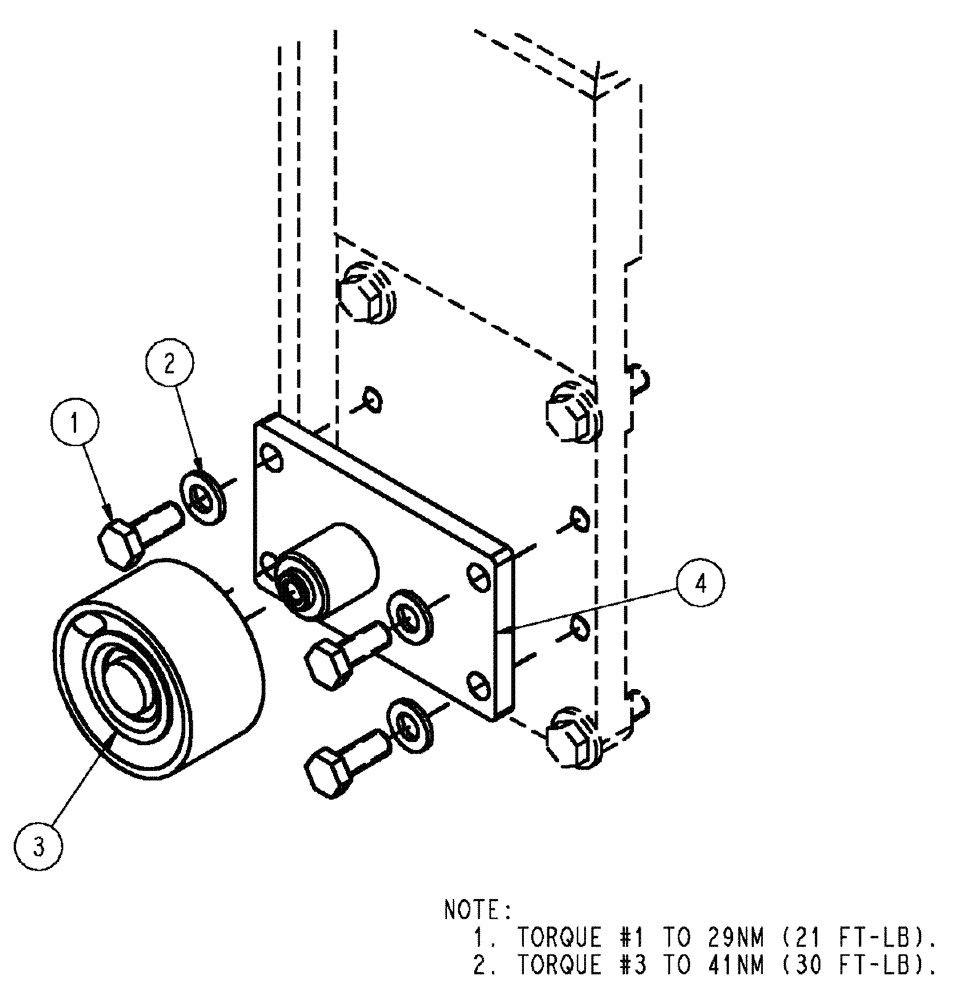 Схема запчастей Case IH TITAN 3020 - (02-036) - IDLER PULLEY GROUP (01) - ENGINE