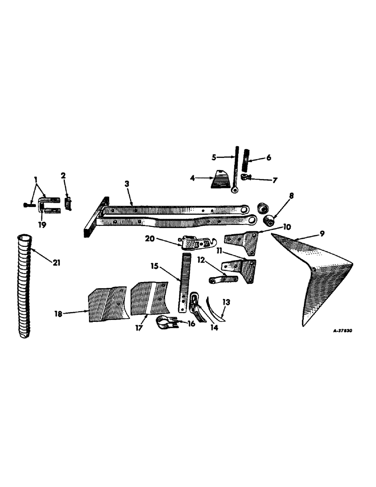 Схема запчастей Case IH 80 - (A-18) - COVERING FRAME AND SEED TUBE, BLACKLAND PLANTER EQUIPMENT 