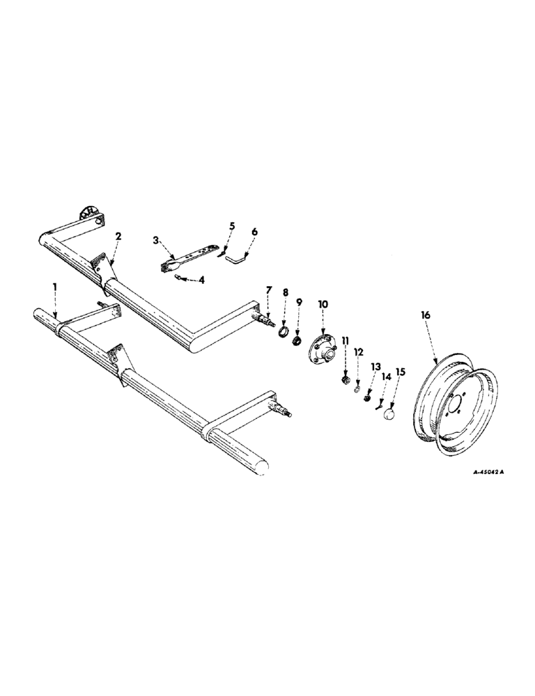 Схема запчастей Case IH 37 - (D-10) - WHEEL SHAFT, HUB AND WHEEL 