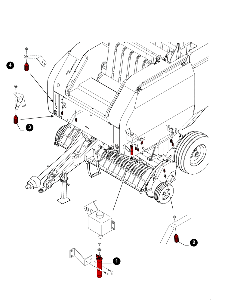 Схема запчастей Case IH RB454 - (00.00RB223) - MAINTENANCE PARTS, LUBRICATION (00) - GENERAL