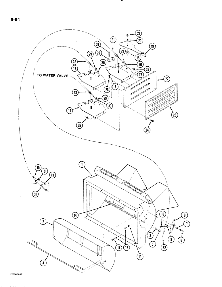 Схема запчастей Case IH STEIGER - (9-094) - AIR CONDITIONER AND HEATER, CONTROLS AND AIR PLENUM, CAB (09) - CHASSIS/ATTACHMENTS