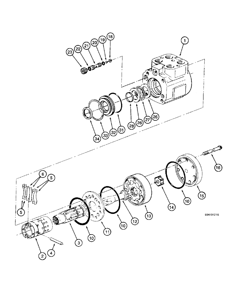 Схема запчастей Case IH 2144 - (5-08) - STEERING HAND PUMP (04) - STEERING