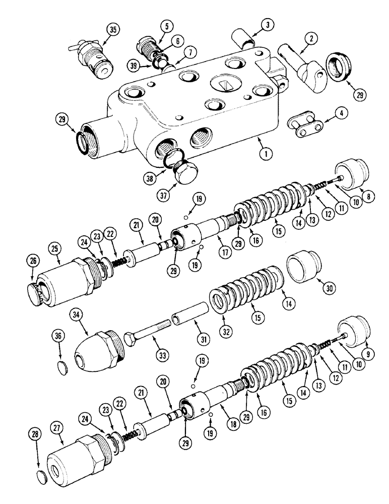 Схема запчастей Case IH 1394 - (8-358) - REMOTE VALVE ASSEMBLIES (08) - HYDRAULICS