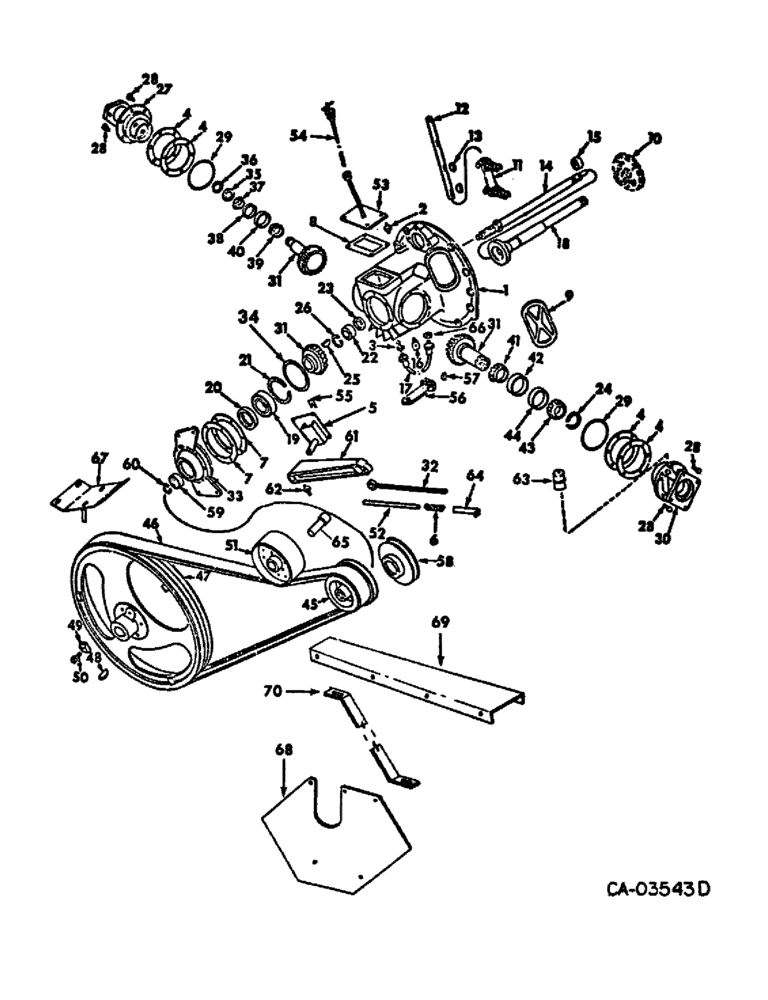 Схема запчастей Case IH 815 - (07-14) - DRIVE TRAIN, SEPARATOR DRIVE Drive Train