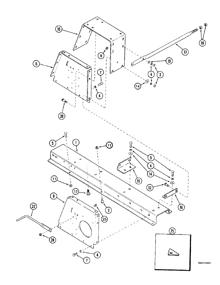 Схема запчастей Case IH 2144 - (9A-10) - SEPARATOR, JACKSHAFT SUPPORT (13) - FEEDER