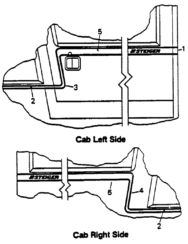 Схема запчастей Case IH 9180 - (09-03) - STRIPING DECALS (13) - DECALS