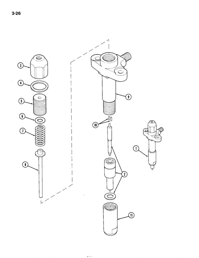 Схема запчастей Case IH 1194 - (3-26) - FUEL INJECTOR (03) - FUEL SYSTEM