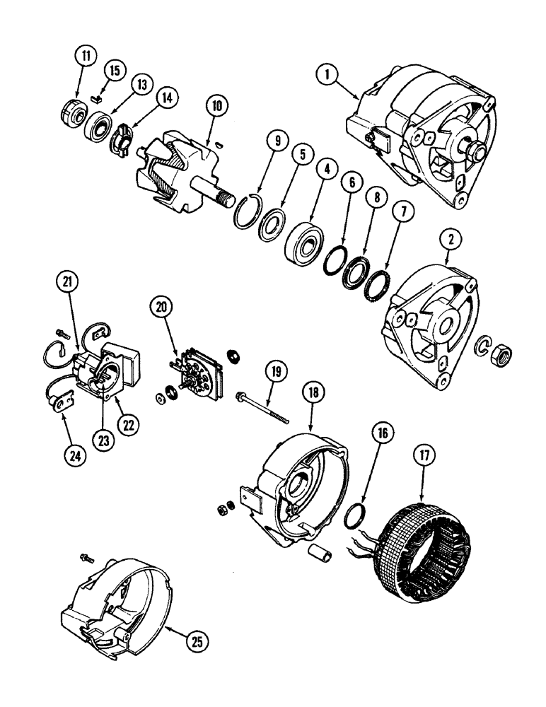 Схема запчастей Case IH 1390 - (S-11) - K956426 ALTERNATOR (LUCAS NUMBER 23851) (06) - ELECTRICAL SYSTEMS