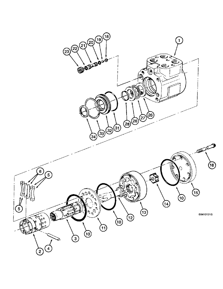 Схема запчастей Case IH 2188 - (5-08) - STEERING HAND PUMP ASSEMBLY (04) - STEERING