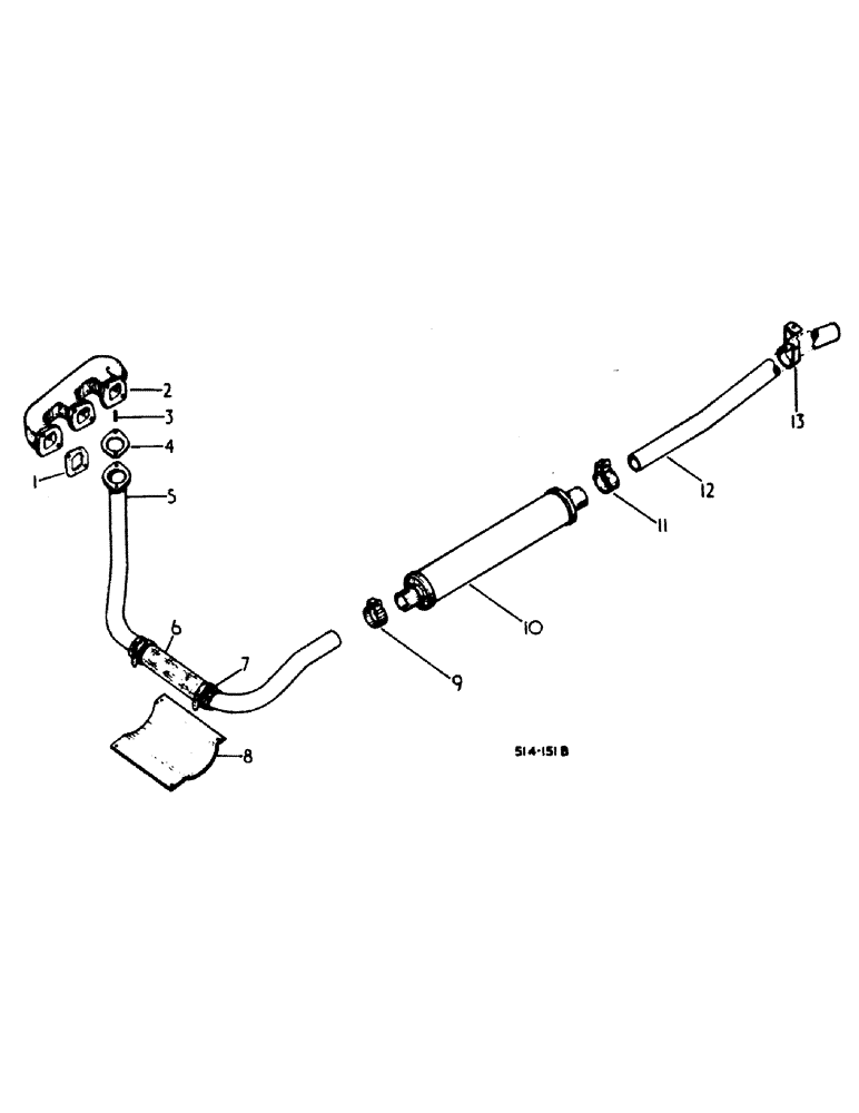 Схема запчастей Case IH 385 - (12-05) - POWER, UNDERSLUNG EXHAUST AND MANIFOLD Power