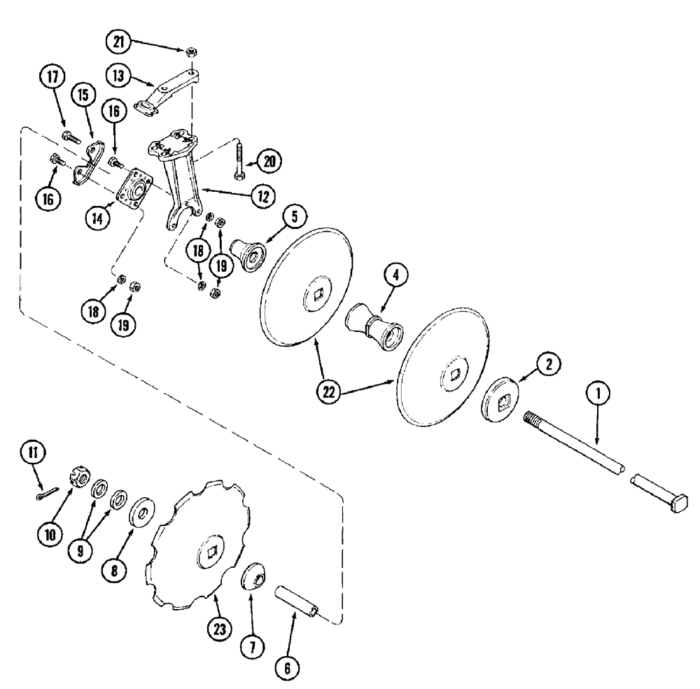 Схема запчастей Case IH 3950 - (9-11) - RIGID DISK GANG, 7-1/2 INCH SPACING (09) - CHASSIS/ATTACHMENTS