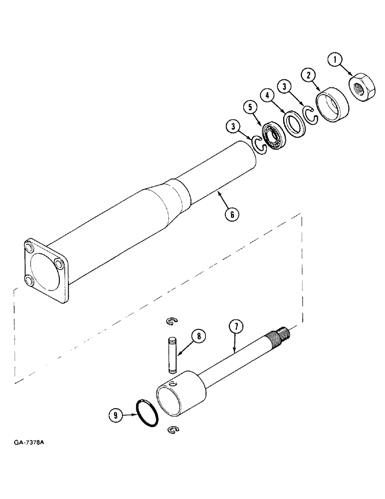 Схема запчастей Case IH 433 - (5-254) - STEERING COLUMN FOR POWER STEERING (05) - STEERING