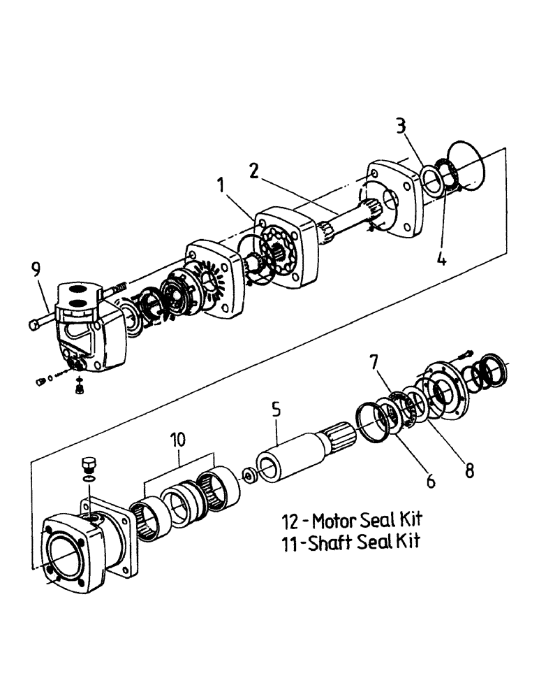 Схема запчастей Case IH 7700 - (B03-09) - HYDRAULIC MOTOR, 10000 CHAR-LYNN, 29/40 CUBIC INCHES Hydraulic Components & Circuits