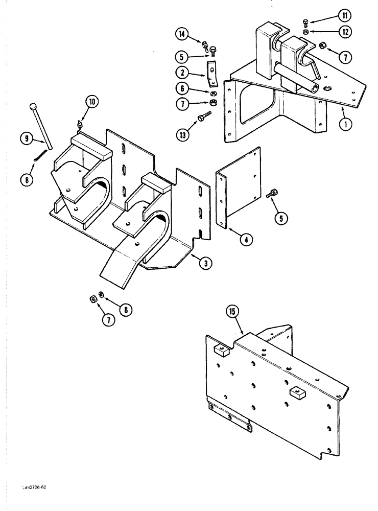 Схема запчастей Case IH 1822 - (9A-090) - DRUM LIFT SUPPORT (13) - PICKING SYSTEM