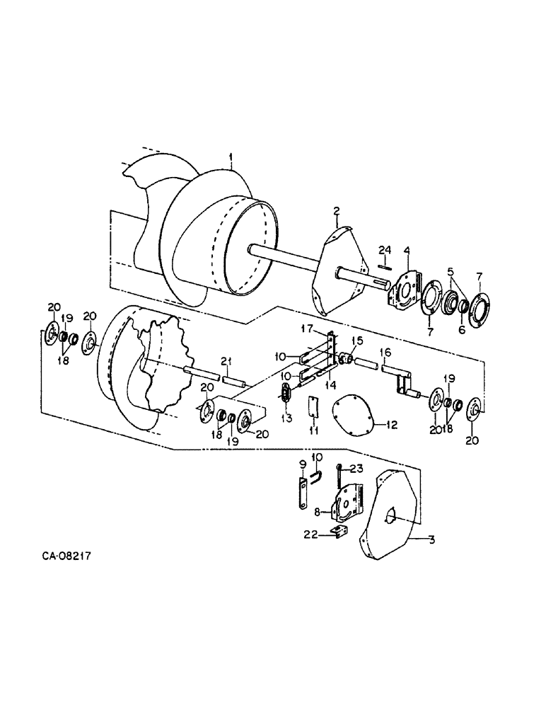 Схема запчастей Case IH 810 - (C-42) - AUGER, HEADER AUGER, 23.6 IN., 600B MM AUGER (58) - ATTACHMENTS/HEADERS