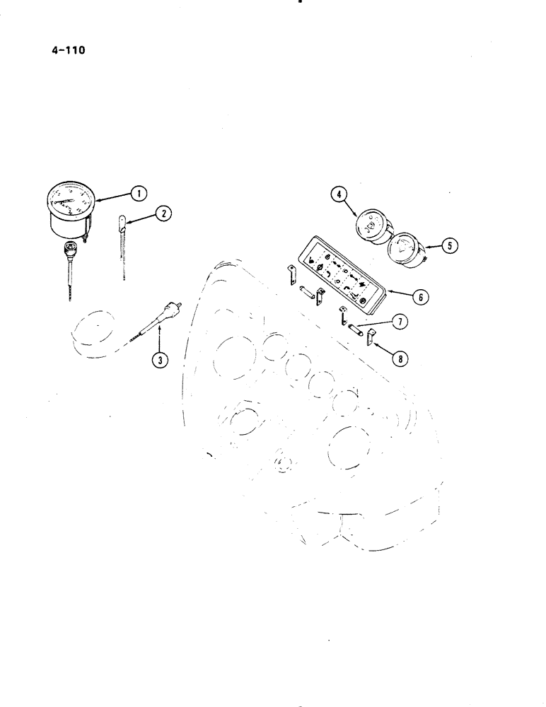 Схема запчастей Case IH 485 - (4-110) - INSTRUMENTS (04) - ELECTRICAL SYSTEMS