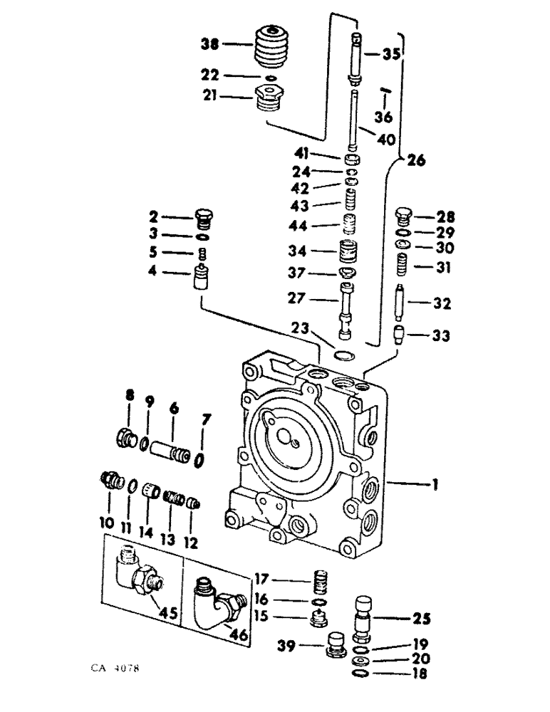 Схема запчастей Case IH 464 - (10-19) - HYDRAULICS, MULTIPLE CONTROL VALVE (07) - HYDRAULICS