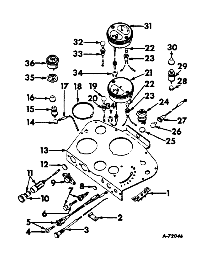 Схема запчастей Case IH 504 - (270) - ENGINE CONTROLS, INSTRUMENTS & PANEL, ENGINE CONTROLS AND INSTRUMENTS Engine Controls