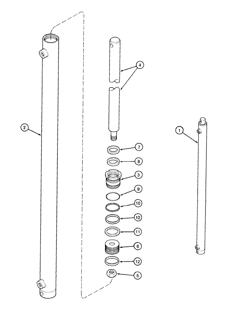 Схема запчастей Case IH 2555 - (08-34) - BASKET LIFT MASTER CYLINDER ASSEMBLY (07) - HYDRAULICS