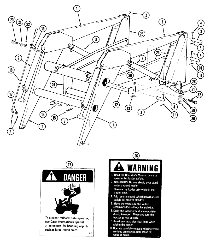 Схема запчастей Case IH 2255 - (9-02) - BOOM AND SUPPORT (09) - CHASSIS/ATTACHMENTS