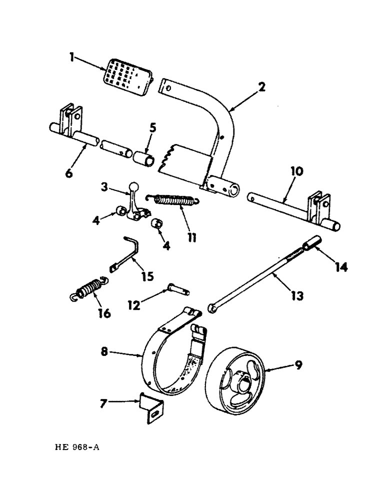 Схема запчастей Case IH 230 - (04-2) - BRAKES, BRAKES AND CONTROLS (5.1) - BRAKES