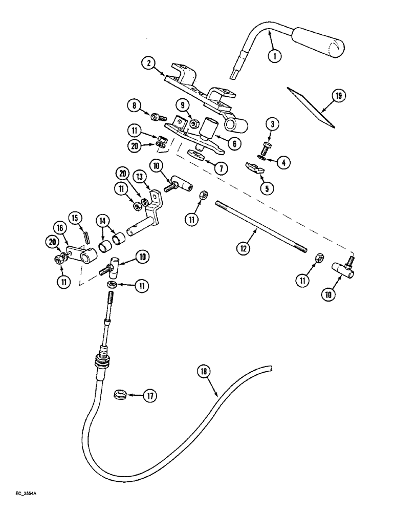 Схема запчастей Case IH 4240 - (6-080) - CREEPER CONTROLS, UPPER, TRACTOR WITH CAB (06) - POWER TRAIN