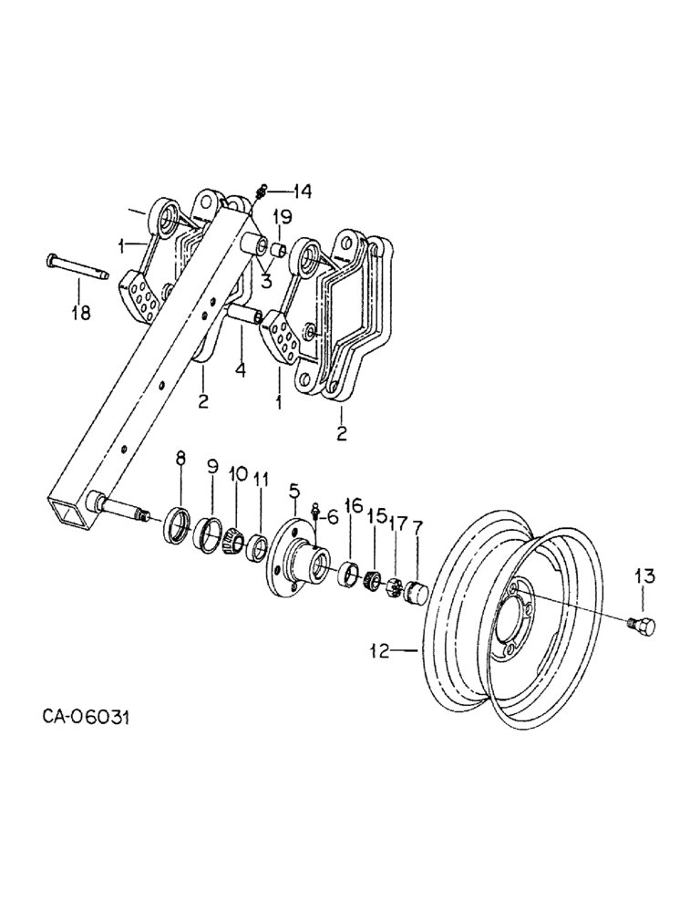 Схема запчастей Case IH 500 - (E-09) - MAIN WHEELS, FOR CENTER AND WING SECTIONS 