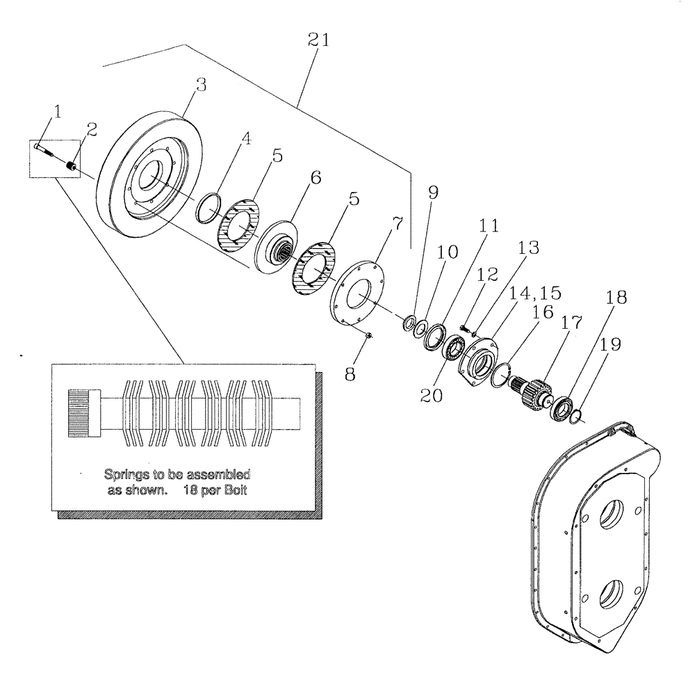 Схема запчастей Case IH 7700 - (A06[03]) - ROTARY CHOPPER FLYWHEEL AND GEARBOX Mainframe & Functioning Components