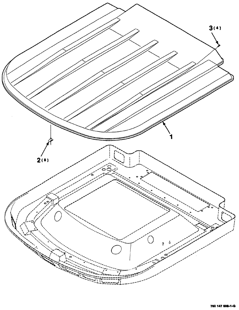 Схема запчастей Case IH 8860 - (07-20) - CAP ASSEMBLY (90) - PLATFORM, CAB, BODYWORK AND DECALS