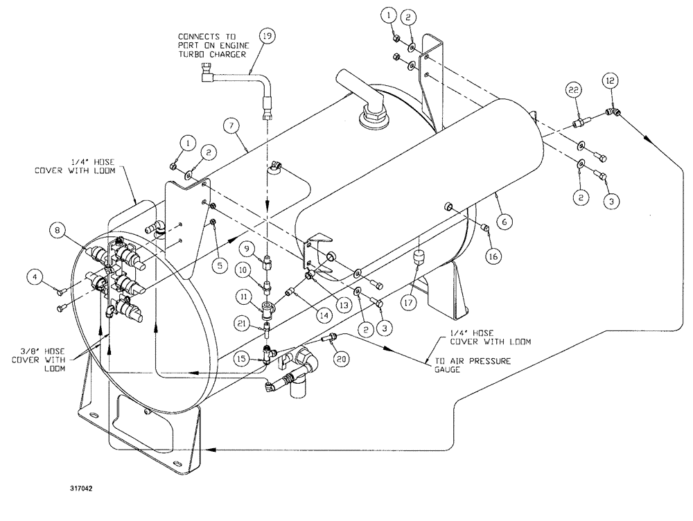 Схема запчастей Case IH SPX3200B - (174) - AIR TANK/SOLENOID GROUP (78) - SPRAYING