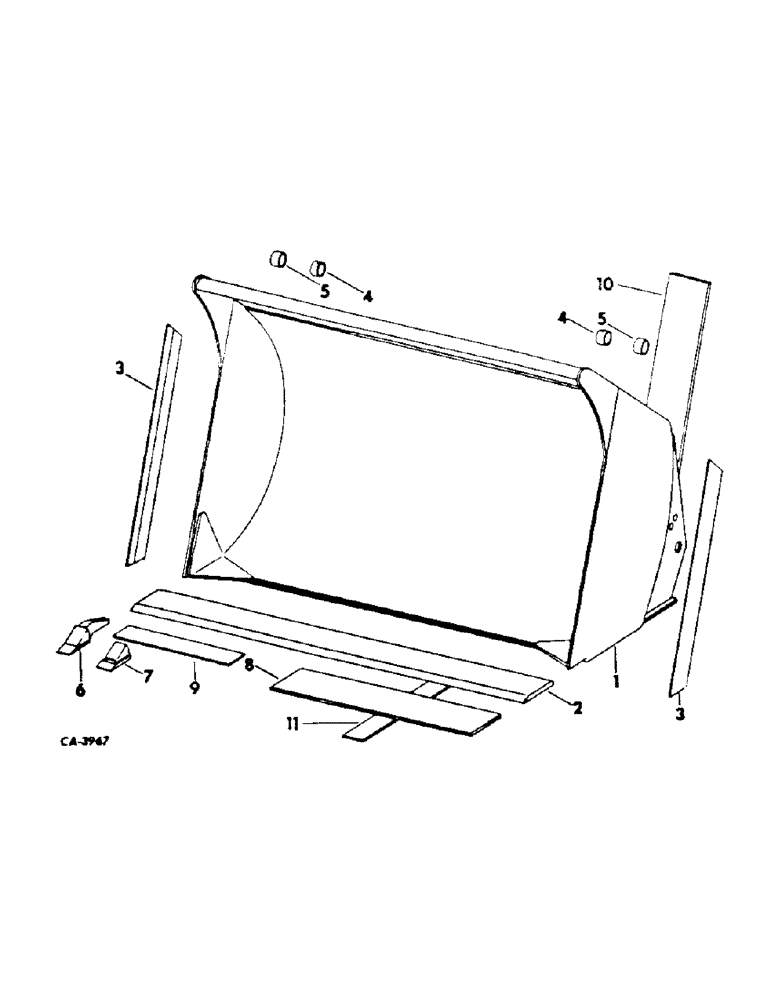 Схема запчастей Case IH 2400 - (17-09) - MOUNTED EQUIPMENT, LOADER BUCKETS Mounted Equipment