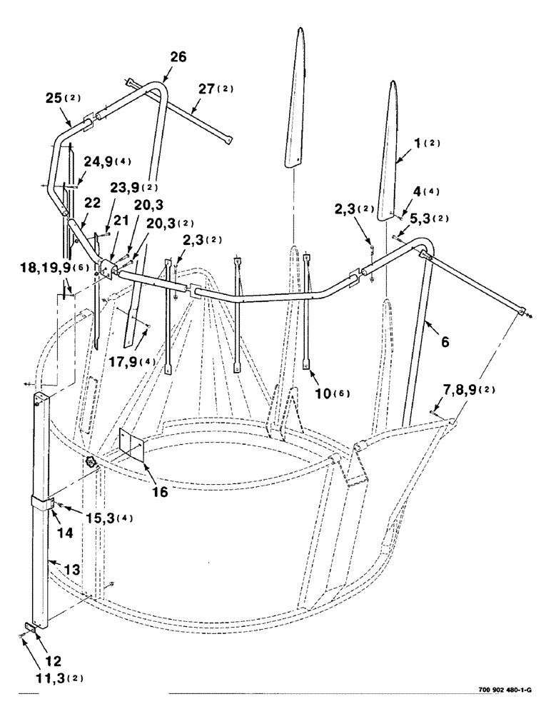 Схема запчастей Case IH 8610 - (9-06) - LARGE SQUARE BALE KIT, HK50585 LARGE SQUARE BALE KIT COMPLETE, TO BE ORDERED THRU WHOLEGOODS ONLY (88) - ACCESSORIES