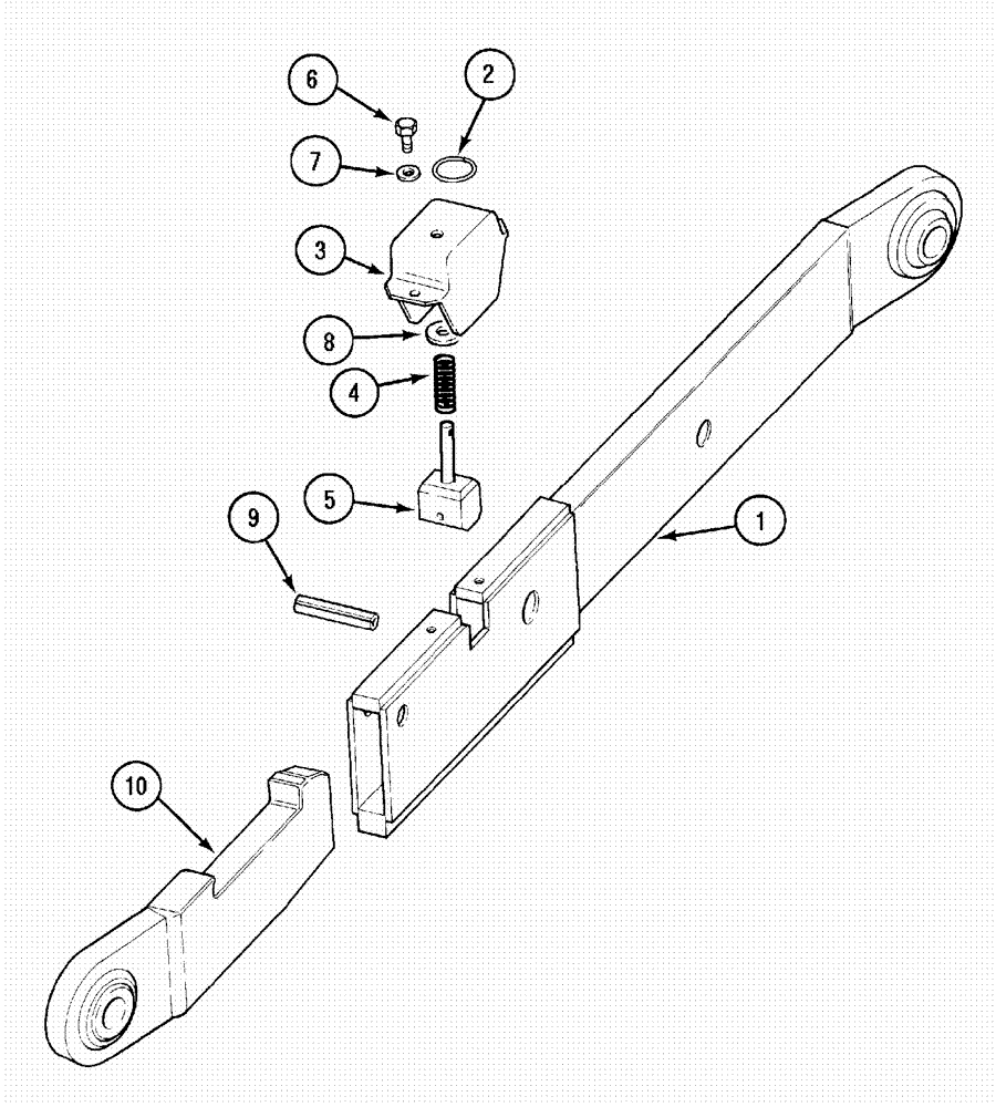 Схема запчастей Case IH MX90C - (09-62) - HITCH LOWER LIFT LINKS, TELESCOPIC, N.A. ONLY (09) - CHASSIS