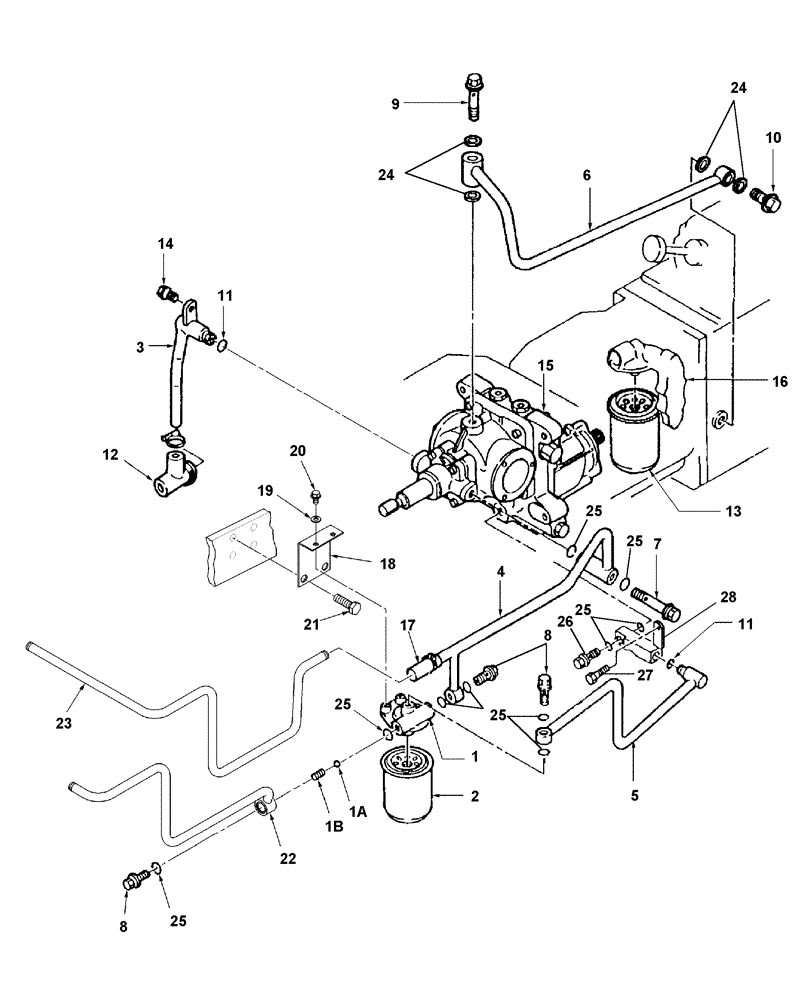 Схема запчастей Case IH DX29 - (05F02) - HYD. PIPING W/HST (07) - HYDRAULIC SYSTEMS