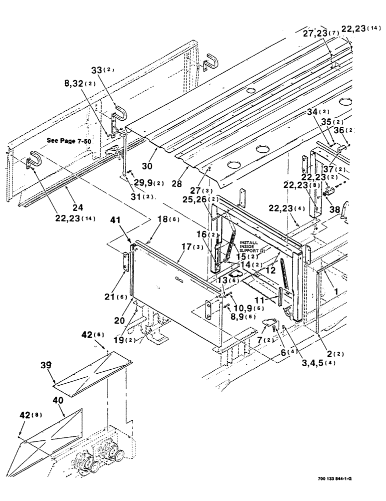 Схема запчастей Case IH 8825 - (07-46) - REAR STYLING AND SHIELD ASSEMBLY (09) - CHASSIS