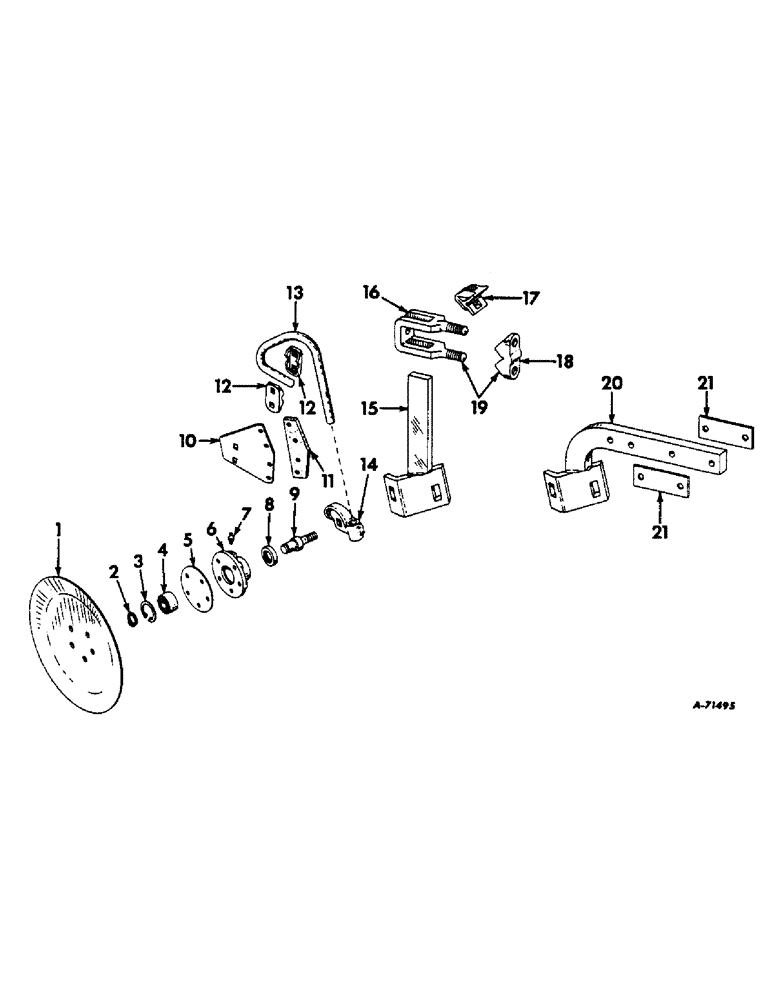 Схема запчастей Case IH 284 - (A-28) - DISK FURROWING ATTACHMENT AND SCRAPER 