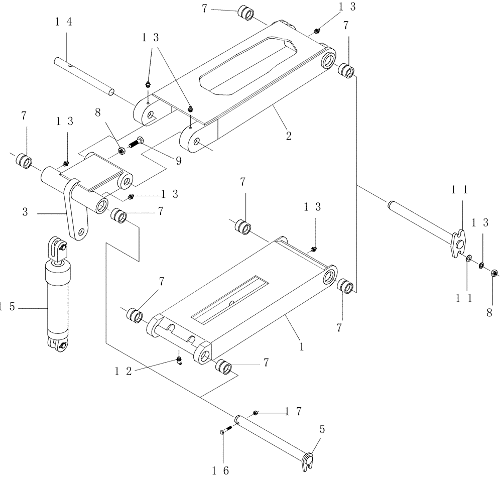 Схема запчастей Case IH 7000 - (A03.04[01]) - Cropdivider Lift Arms {Tilt Option} (60) - PRODUCT FEEDING