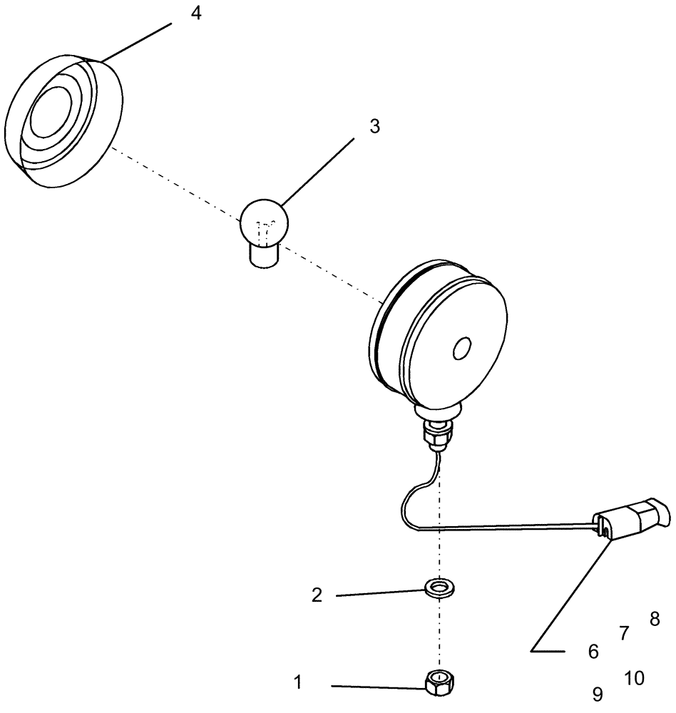 Схема запчастей Case IH 1230 - (55.404.05) - ELECTRICAL - WARNING LIGHT ASSEMBLY 87564157 (55) - ELECTRICAL SYSTEMS