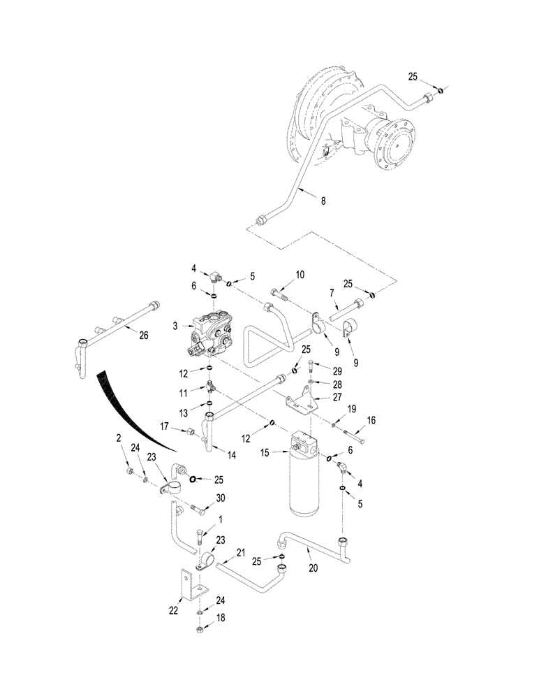 Схема запчастей Case IH STX430 - (08-13) - 500 SERIES AXLE HYDRAULICS - COOLING CIRCUIT, QUADTRAC TRACTOR (08) - HYDRAULICS