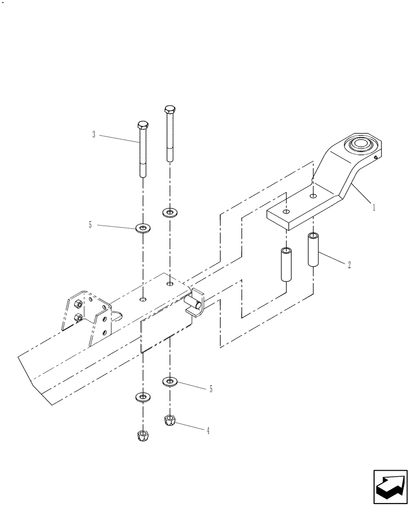 Схема запчастей Case IH SB531 - (39.110.06) - SWIVEL HITCH (39) - FRAMES AND BALLASTING