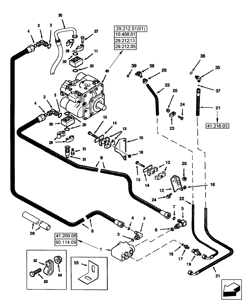 Схема запчастей Case IH 2577 - (44.200.14) - HYDRAULICS - VALVE, SELECTOR - POWER GUIDE AXLE (44) - WHEELS