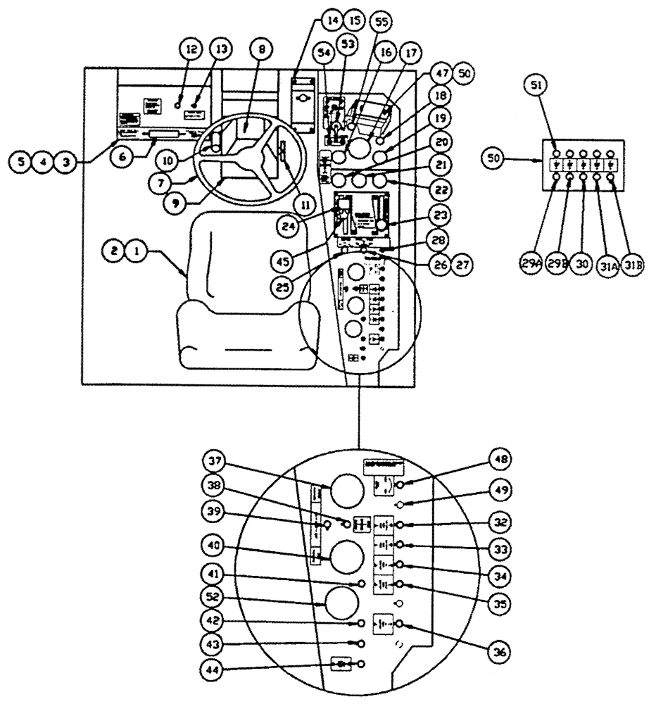 Схема запчастей Case IH PATRIOT NT - (01-004) - CONTROLS - CAB INTERIOR Cab Interior