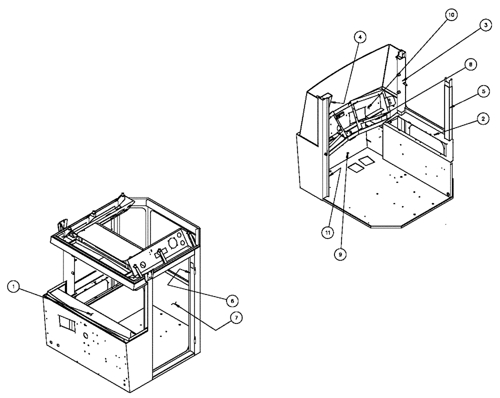 Схема запчастей Case IH FLX4375 - (01-024) - CAB INTERIOR - PLASTIC COVERS & INSULATION (10) - CAB